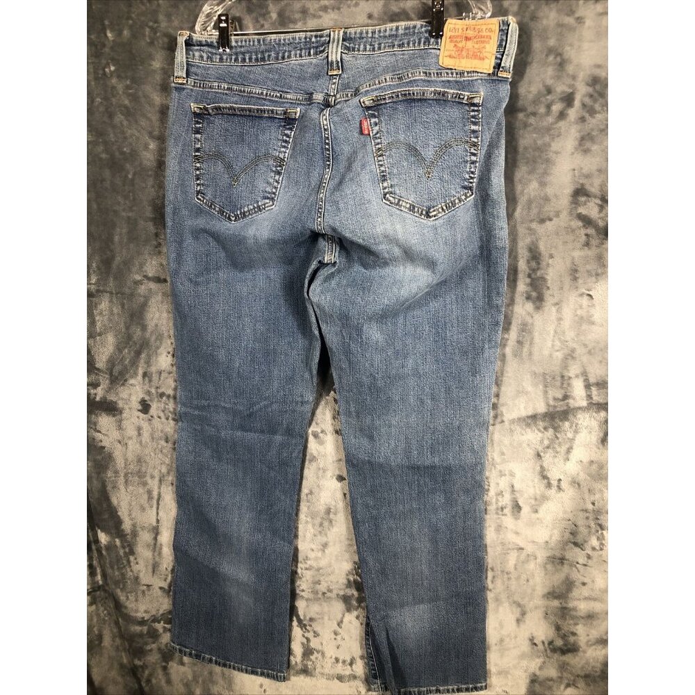 Levi's 518 Super Low JR Size 19 Denim Blue Jeans Cotton Blend Boot Cut - Picture 9 of 15